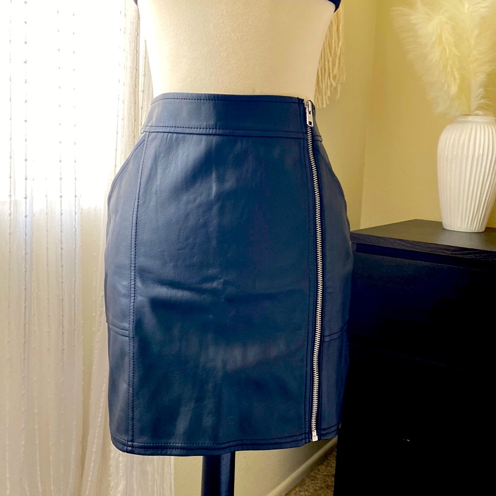 Pleather mini skirt